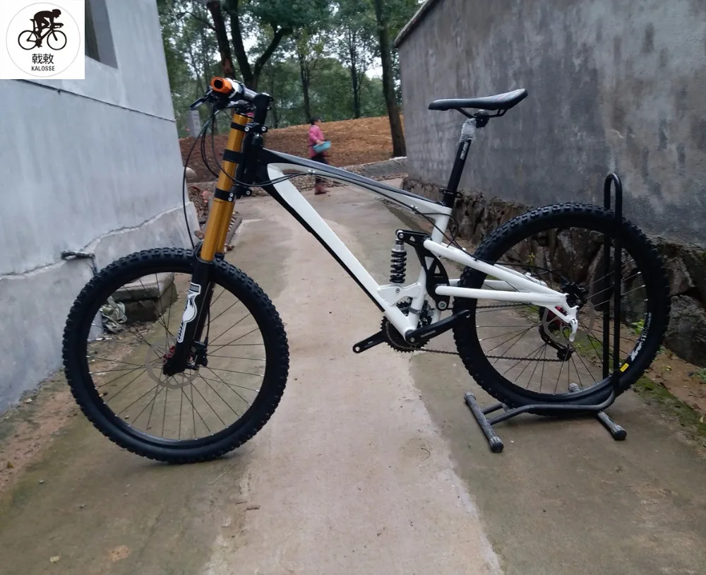 Perfect Kalosse  DH/XC/AM    Soft-tail Frame   26*17 inch   bicicleta mountain bike  27 speed  26er Hydraulic  Disc brakes 1