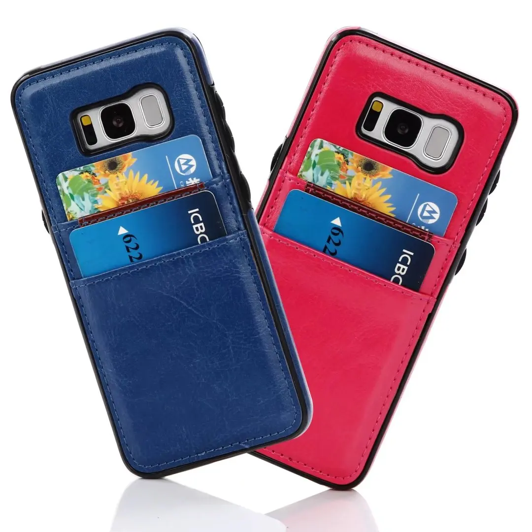Для samsung Galaxy S7 Edge S8 S9 Plus Note 8 iPhone X 7 кожаный чехол задняя крышка протектор карты