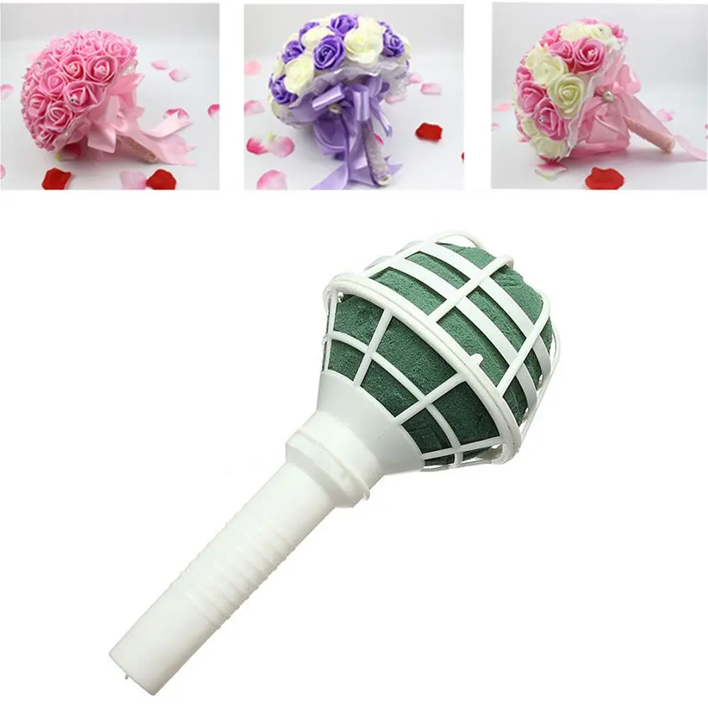 Flower Gadget Bouquet Handle Bridal Floral Foam Flower Holder Wedding Supplies