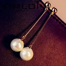 

Fashion New Arrival Women Trendy Long Pearl Earrings for Chrismas Birthday gift E110