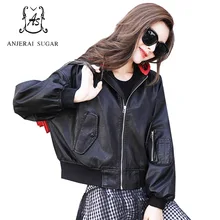 Осенняя бейсбольная куртка из искусственной кожи с капюшоном, женская повседневная куртка из искусственной кожи с воротником-стойкой и карманами на молнии, mujer invierno