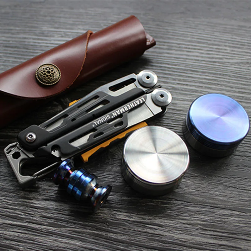 EDC Tiartisan круглая Водонепроницаемая коробка для хранения таблеток титановая
