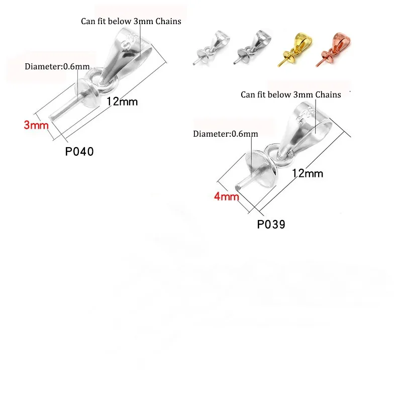 Высокое качество стерлингового серебра 925 Подвеска с простым дизайном фитинги для поделки жемчуг ювелирных камней, 5 шт./лот
