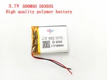 1PCS Supply polymer lithium battery 3.7V 503035 500MAH Liter energy battery lithium polymer battery plus board