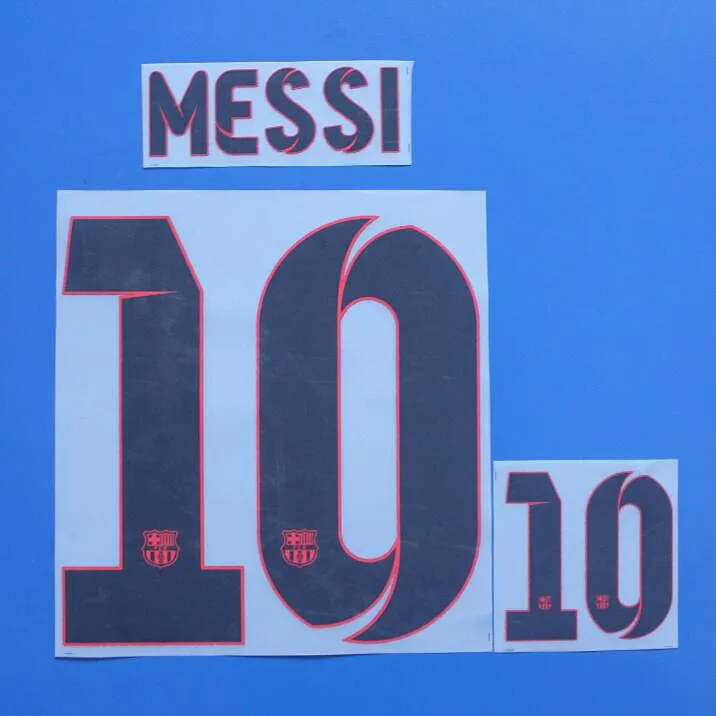 

2012-2013 #10 Messi Nameset Custom Name Numbering Customize DIY Printing Flocking Soccer Patch Badge