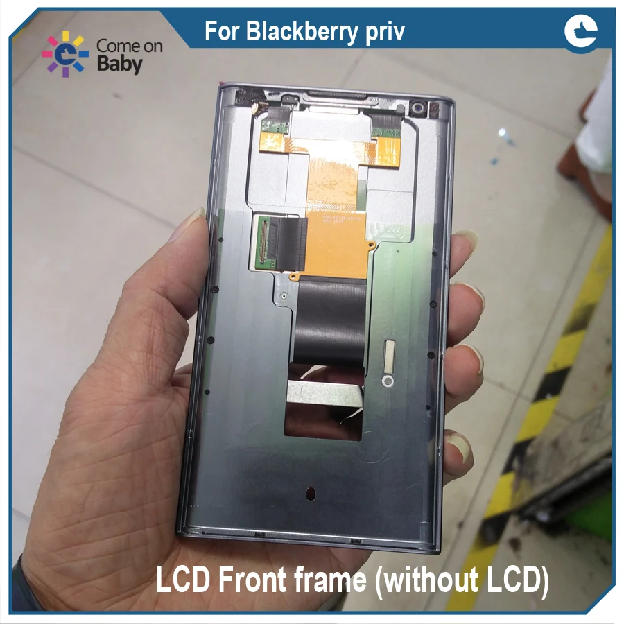 

For BlackBerry Priv LCD Front Bezel Frame Middle Housing Plate middle frame + back cover + power Repair Parts Replacement