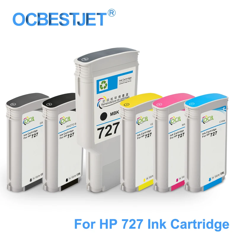 [Сторонний бренд] для HP 727 сменный чернильный картридж DesignJet T920 T930 T1500 T1530 T2500 T2530 (PBK C