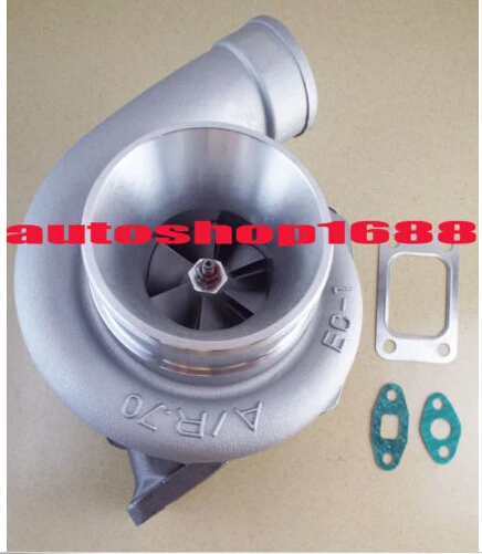 

GT35-8 GT3582 GT30 A/R .63 turbine A/R .70 T3 flange 5 bolts water and oil cooled 400-500hp turbo turbocharger