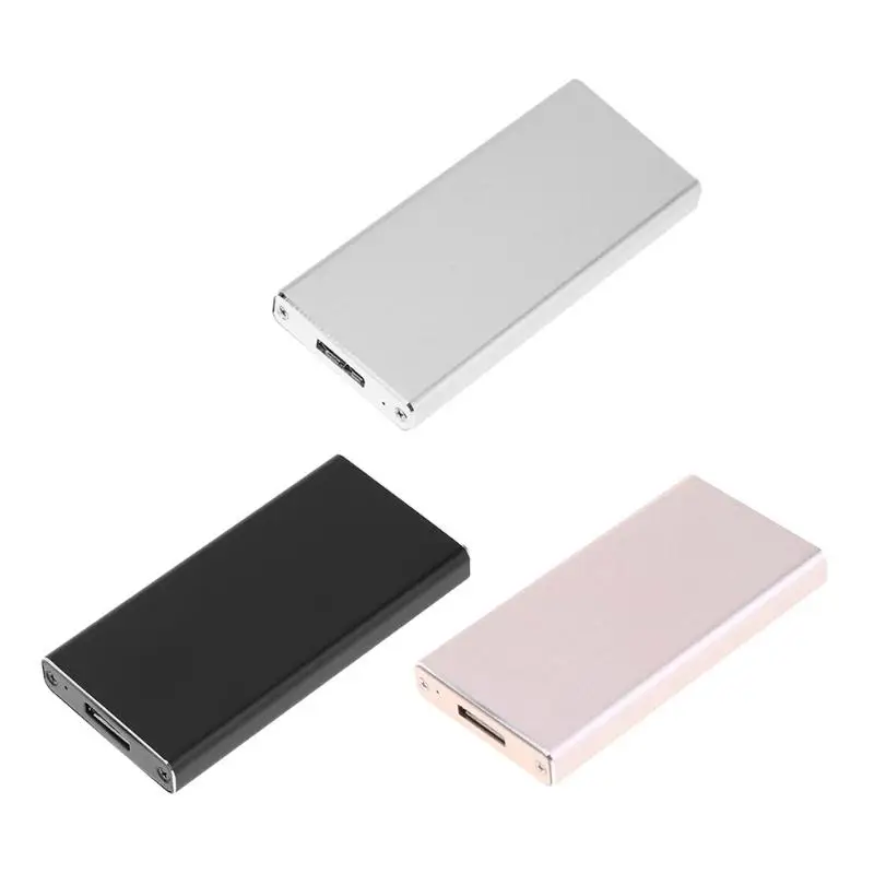 

Mobile SSD case mSATA to USB3.0 Aluminum External SSD Hard Drive Enclosure Box Case for half size msata/full size msata SSD