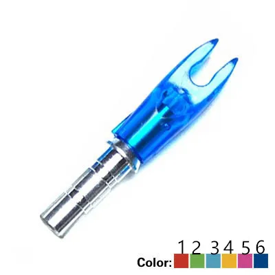 

50Pcs Plastic Arrow Nock With Aluminum Pin Of ID 4.2 mm For Archery Hunting