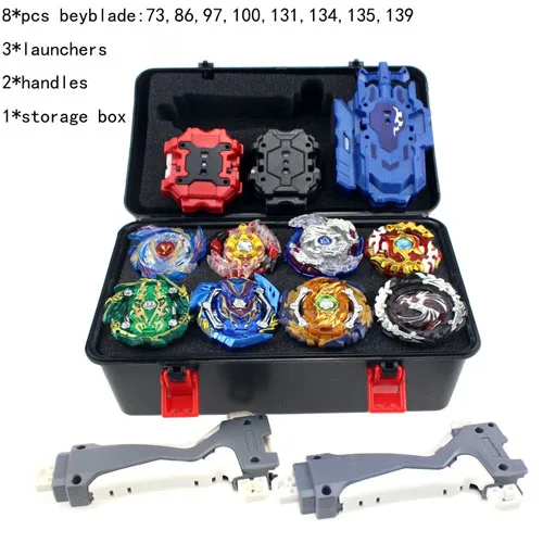 New Beyblade Burst Bey Blade Toy Metal Funsion Bayblade Set Storage Box With Handle Launcher Plastic Box Toys For Children AAA - Цвет: C