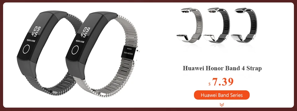 Миланский металлический ремешок для huawei Honor Band 3 Смарт-часы 155-255 мм браслет браслеты из нержавеющей стали умные аксессуары