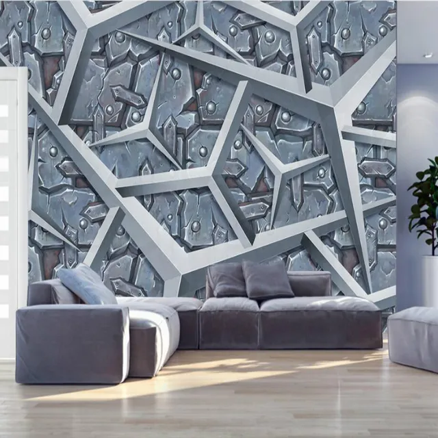 Wall Paper Metal Age Industry Style Decorative Painting Wall Paper Metal Age Industry Style Decorative Painting Wallpaper For Walls Living Room Backdrop