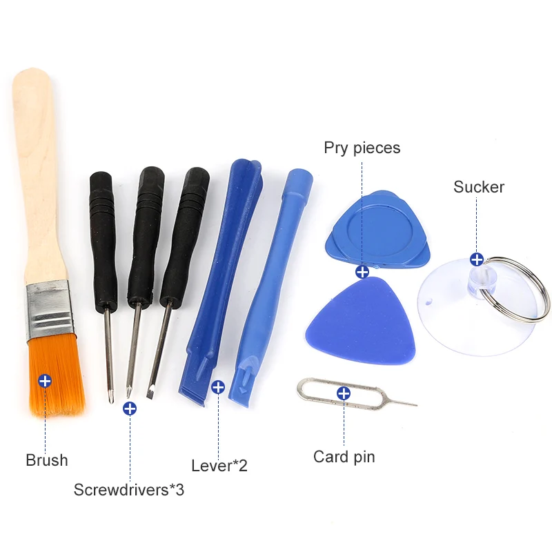 1 Set 9 In 1 Phone Opening Pry Disassembly Ferramentas Tools Screwdrivers Repair Tool Kit For IPhone 4 5S 6 Plus For Samsung S6
