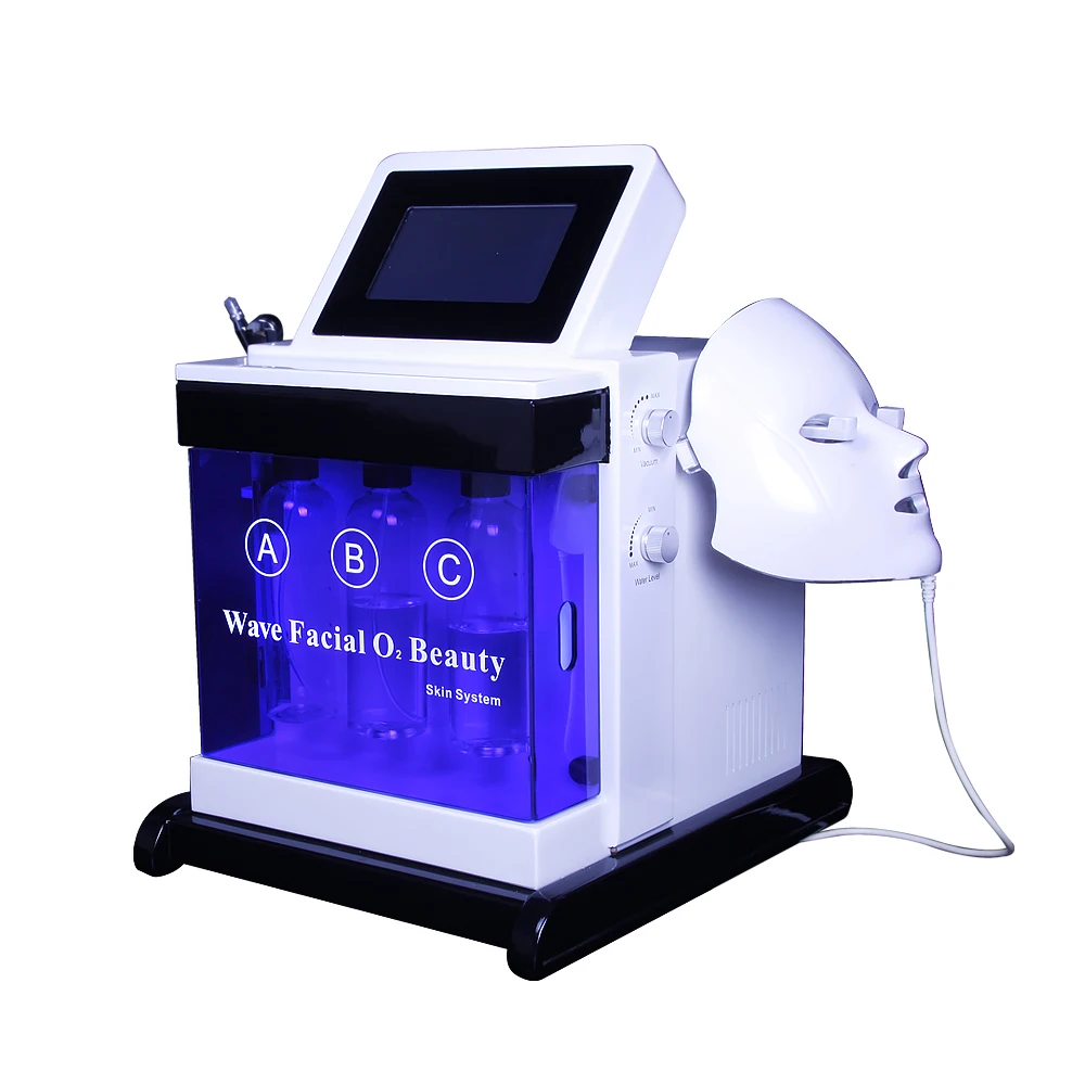 Горячая распродажа! Кислородный реактивный пилинг Гидра машина для лица машина для омоложения кожи реактивный пилинг био светильник терапия для похудения