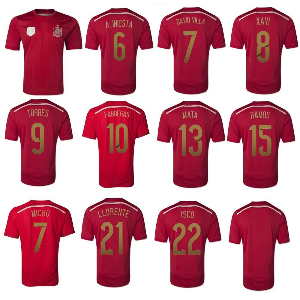 spain 2014 world cup jersey