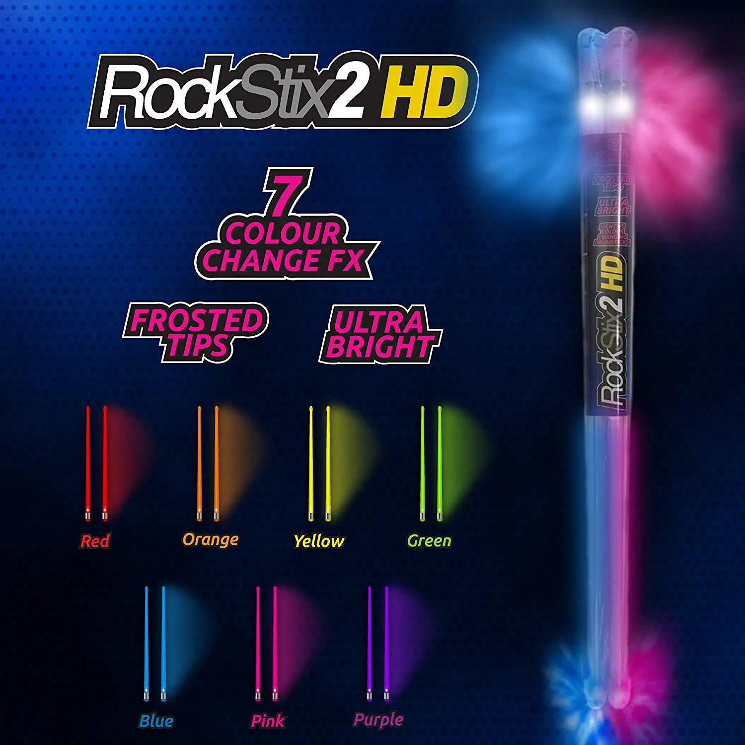 Rockstix 2 HD яркий светодиодный голени с 7 индивидуальными цветами доступны, Firestix Upgradte до RockStix - Цвет: 7 Colors