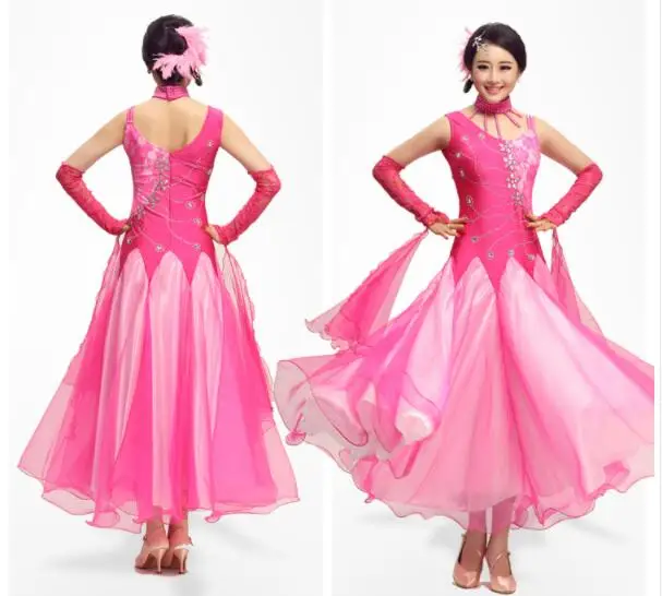 Бальные платья плюс размер стандартный бальный зал платье Бальные платья женские вальс красный розовый синий
