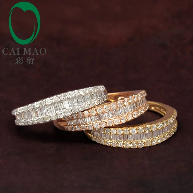 

Free shipping 14K Gold Diamond Wedding Band Round Cut Diamonds Eternity Anniversary Ring Art Deco