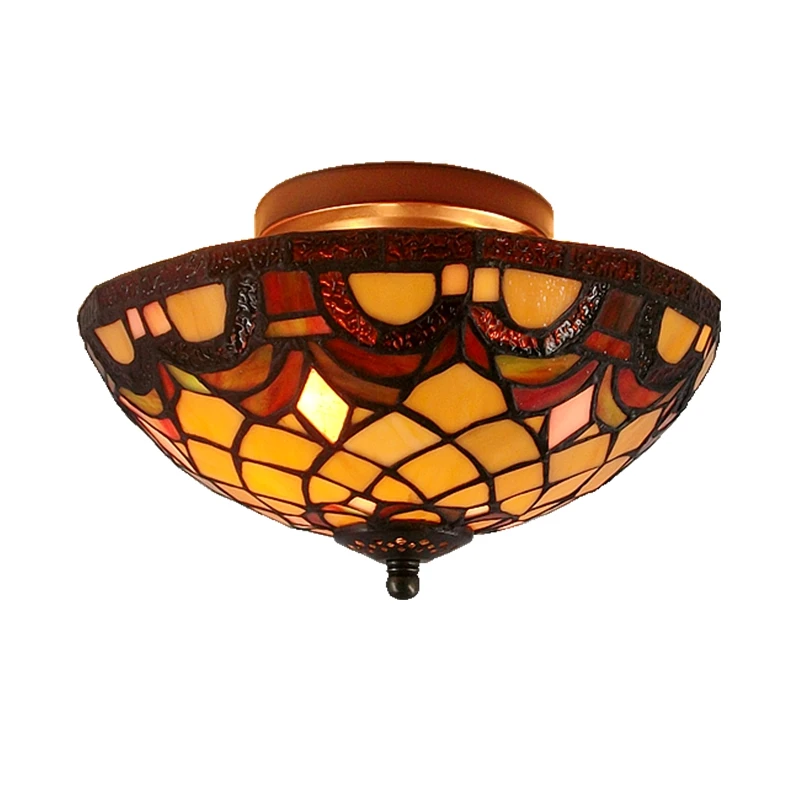 Потолочный светильник из стекла в европейском ретро стиле 25 см|corridor lamp|glass ceiling