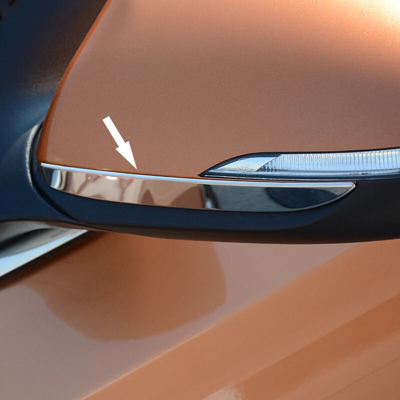 

For Hyundai Elantra AD Stainless Steel Side Rear View Mirror Lid Cover Overlay Exterior Mouldings Trim 2016 2017