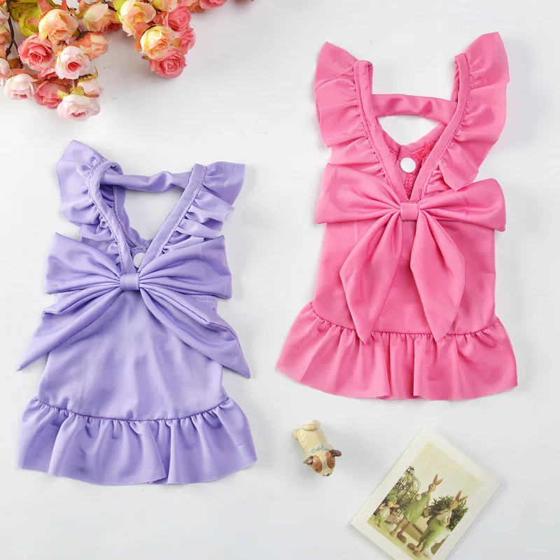 

Summer Princess Chihuahua Dress Clothing For Dogs Chiwawa Dress For Cat Dogs Wedding Clothes For Small Medium Dogs Costumes