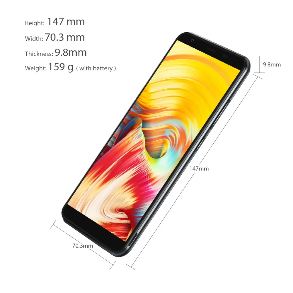 Vernee T3 Pro 5.5'' Full Screen Smartphone 3GB RAM 16GB ROM Mobile Phone Android 8.1 MTK6739 Quad-core 4080mAh 4G LTE Cellphone
