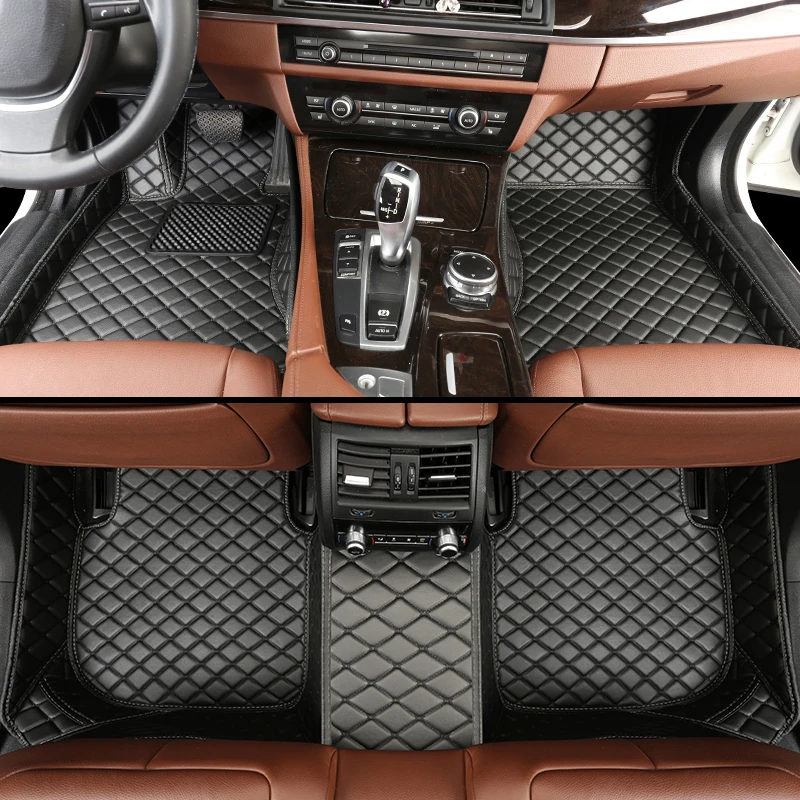 

leather car floor mats for Volkswagen vw Beetle Touareg Tiguan Phaeton vw EOS Magotan Scirocco Multivan sharan Variant