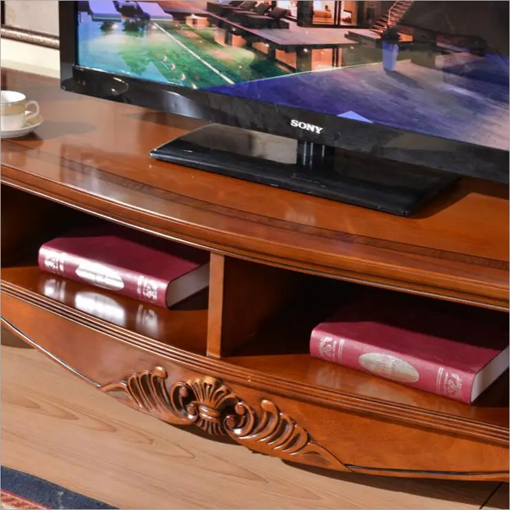 العتيقة غرفة المعيشة الأثاث الخشبي العليا lcd tv stand o1178