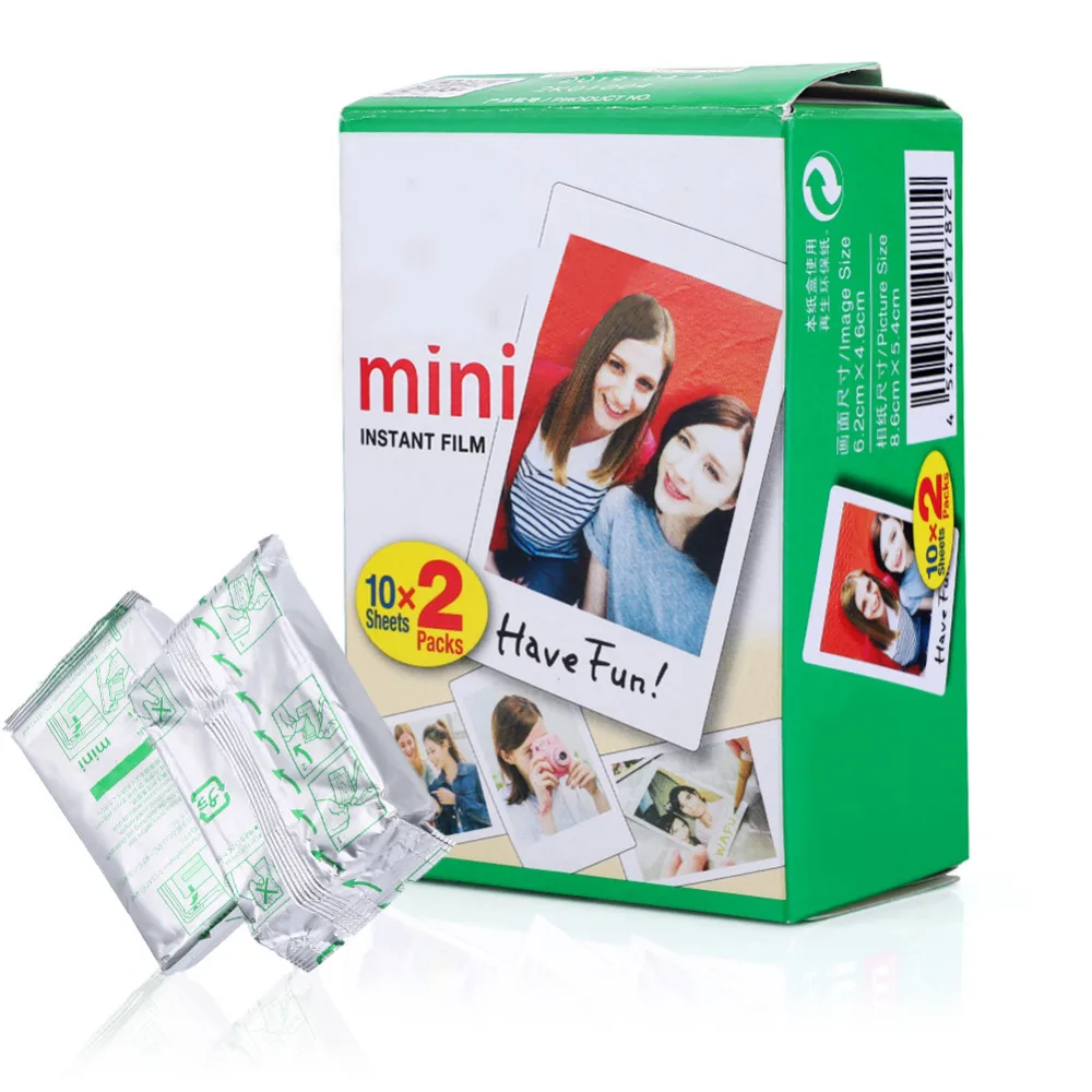 Пленка Fujifilm Instax Mini White Edge 20 листов в упаковке фотобумага для Fuji mini 8/7s/25/50/90