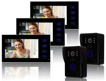 

MOUNTAINONE New arrival home security intercom system doorbell 7"TFT touch screen video door phone 2 in 3