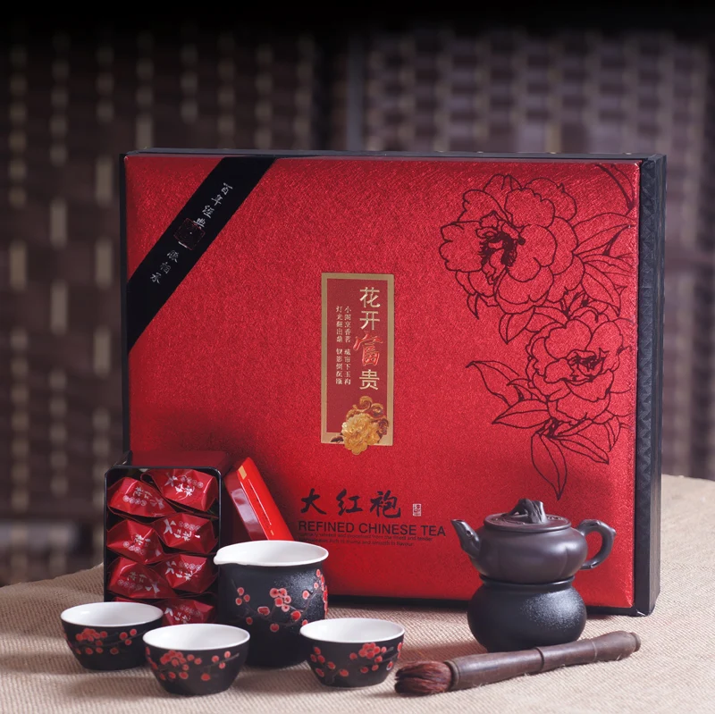 Clovershrub tea gift box set wuyi rock premium quality oolong blooping rich |