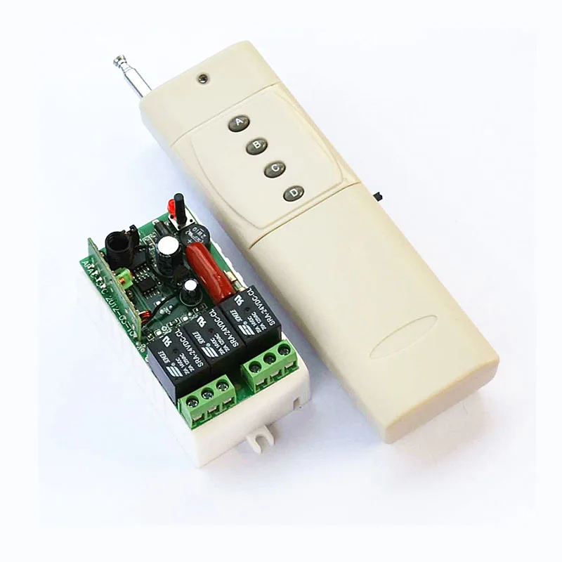 

AC 220V 3CH wireless remote control switch with 3000M high power remote control lamps access control pump controller