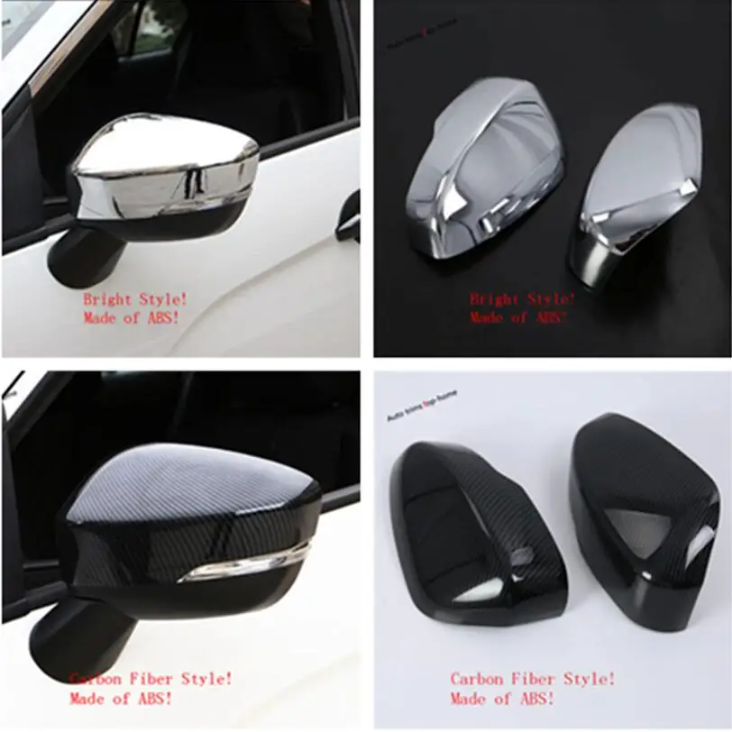 

Yimaautotrims Rearview Mirror Shell Cover Exterior Trim Fit For Mitsubishi Eclipse Cross 2018 2019 / Bright / Carbon Fiber Look