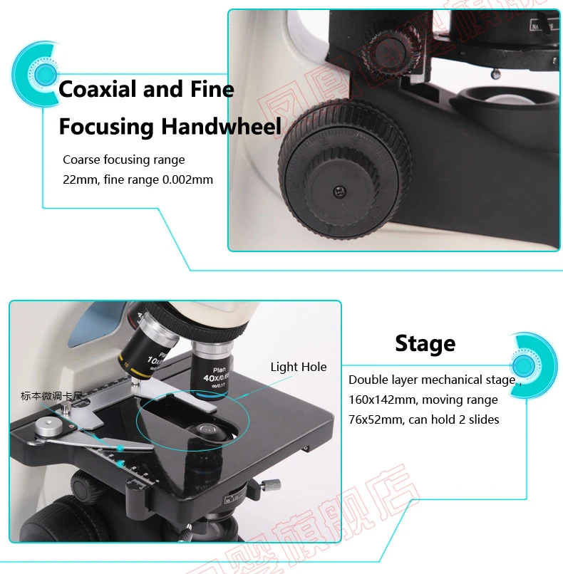 Школьное лабораторное оборудование бинокулярный Медицинский микроскоп бесконечный план профессиональное темное поле/Флуоресцентный опционально