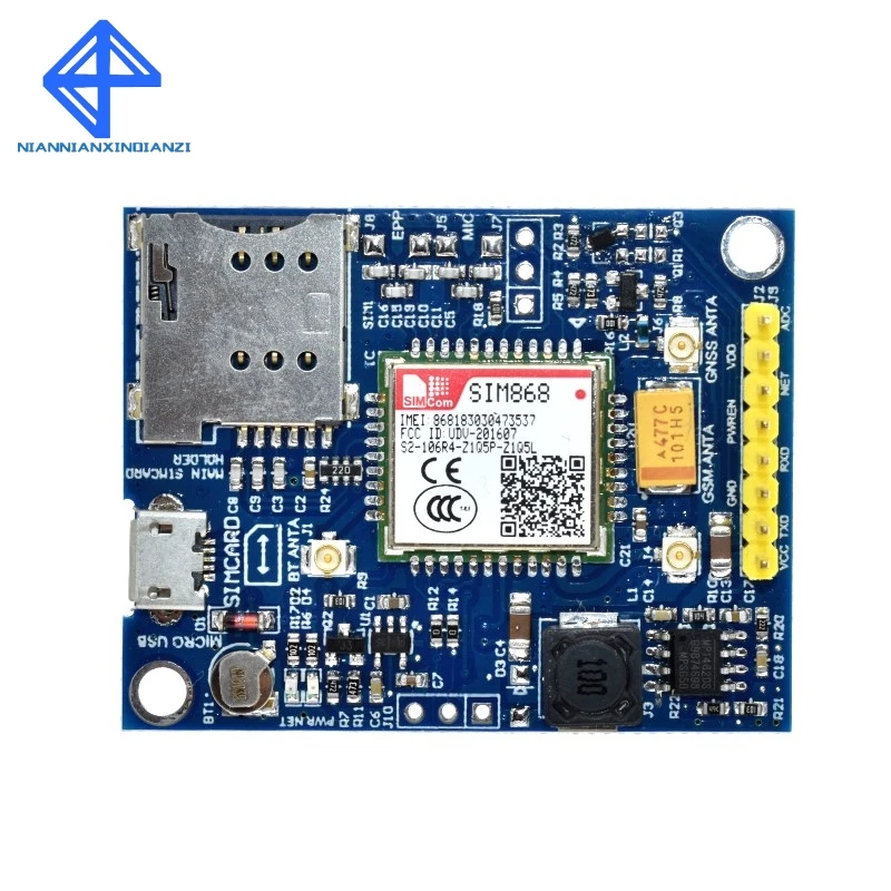 SIM868 GSM GPRS GPS BT сотовый Модуль MINI плата коммутационная вместо SIM808|Интегральные