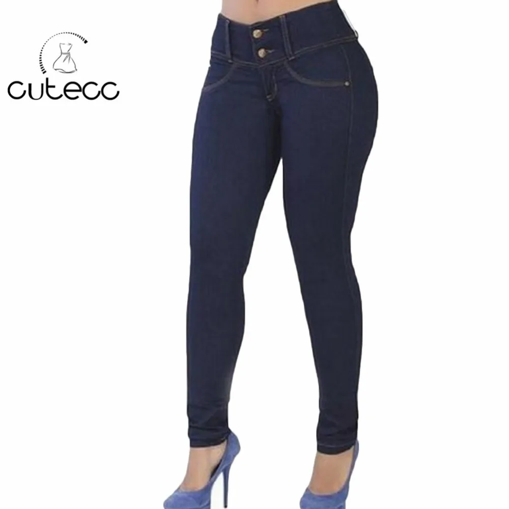 Винтаж Женская Повседневная Slim Fit узкие джинсы длинные штаны feminino кнопки Fly