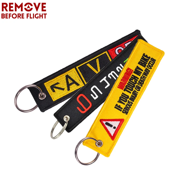 

Remove Before Flight Keychain 6 5 4 3 2 N 1 Keychain Warning Key Tag Keychains for Motorcycles Embroidery OEM Car KeyRing