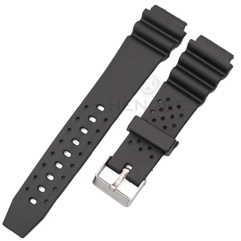 Silicone Rubber Watch Strap Band Men Black Sports Diving Watchbands Stainless Steel Pin Buckle For Casio