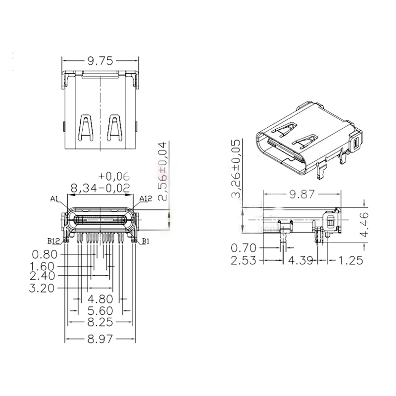 5 шт. Micro USB-3.1 DIP/SMD 24P type-c гнездо DIP4 двухсторонний Hd интерфейс передачи для смартфонов зарядный конец разъем