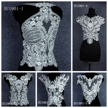 

La Belleza 2019 new aqqliques patch wedding dress beading applique accessories by piece