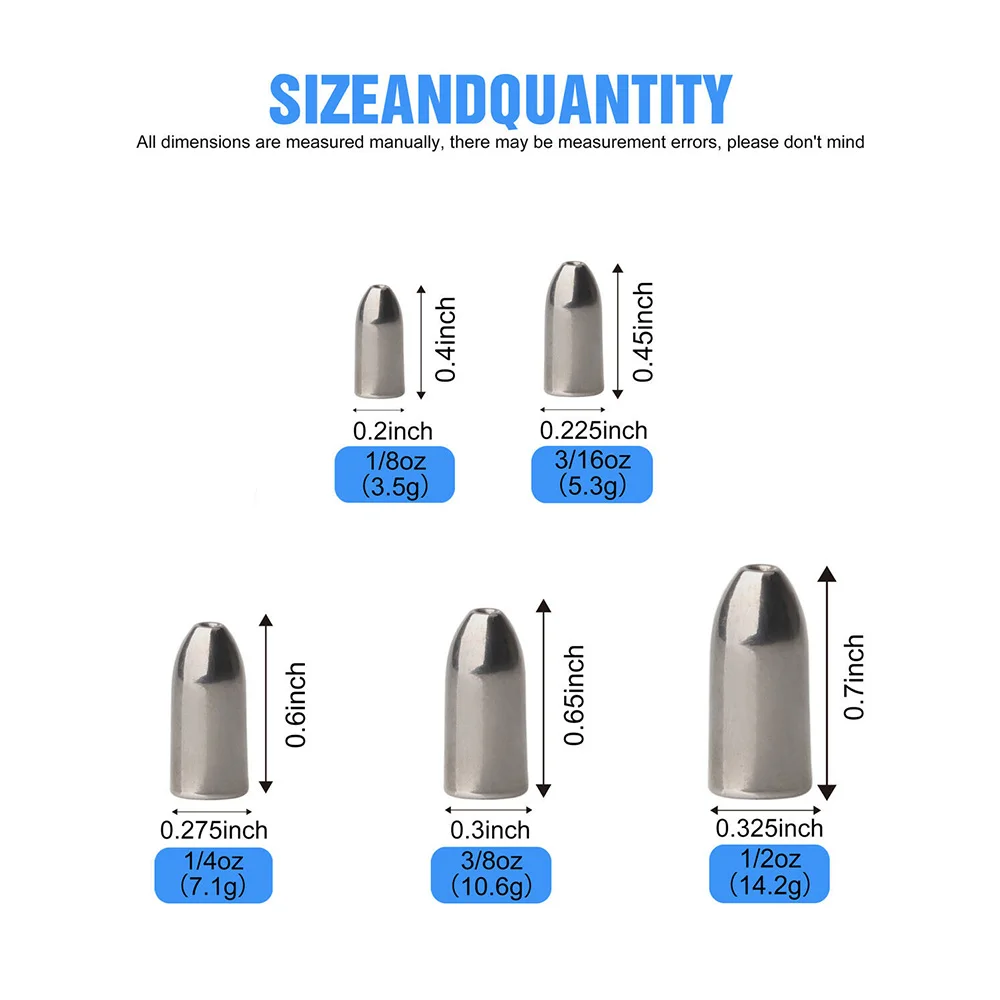 Гиена 5 шт. вольфрамовые пули рыболовные грузила для техасской установки серебряные пластиковые червь встроенные грузила литье бочки грузила