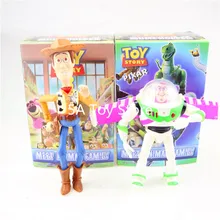 Toy Story Woody Buzz Lightyear 3 Com Asas PVC Action Figure Collectible Modelo Toy Boneca
