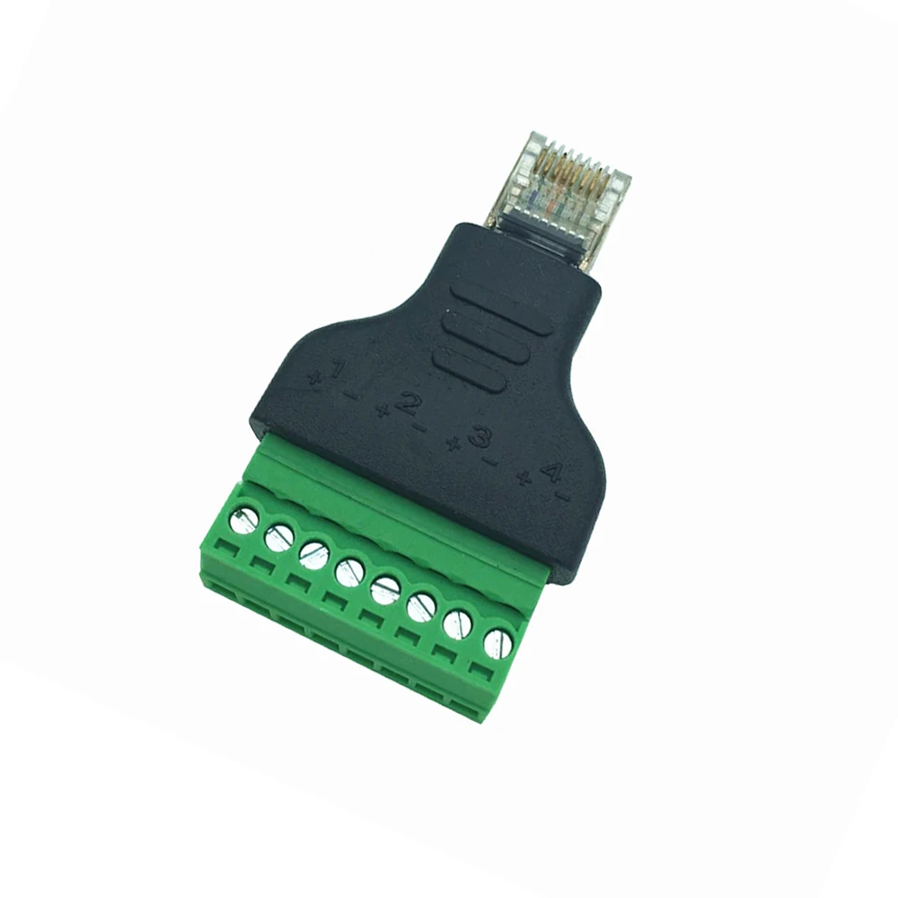 Новый Ethernet RJ45 штекерным AV Винтовые клеммы коннектор адаптер сот радио