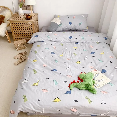 Multi color bedding Queen Twin size Duvet Cover 100%Cotton Bedding Set for Kids Youth Ultra soft bedsheets linen fitted sheet - Цвет: bedding set 17