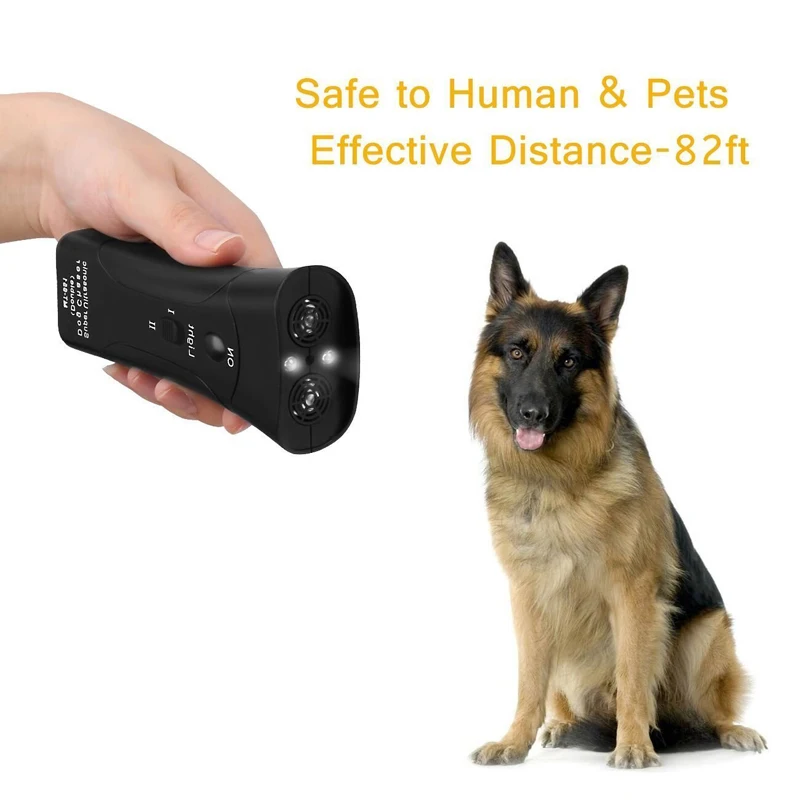 Ultrasonic Dog Chaser Aggressive Attack Repeller Trainer LED Flashlight training Repeller Control Anti Bark Barking