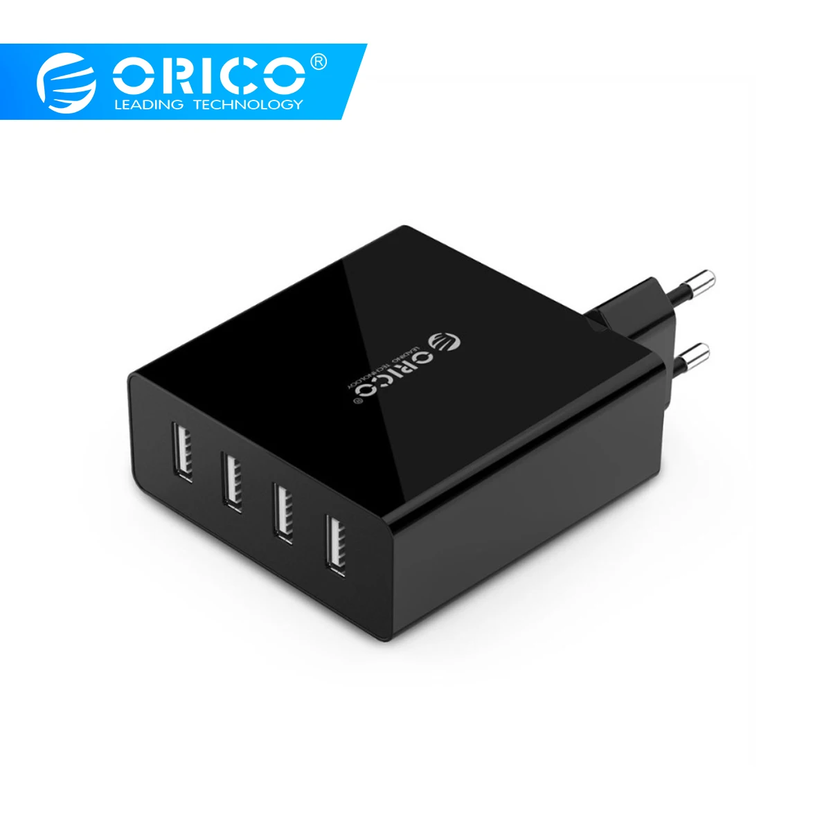 

ORICO DCW-4U 4-Ports Wall USB Phone Charger 5V2.4A*4 6A30W Total Output Smart control Chip - Black/White