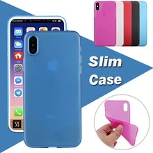 100 шт 0,3 мм Ультратонкий чехол из матового силикона матовый прозрачный мягкий полипропиленовый чехол для iPhone 11 Pro Max XS XR X 8 7 6 6S Plus