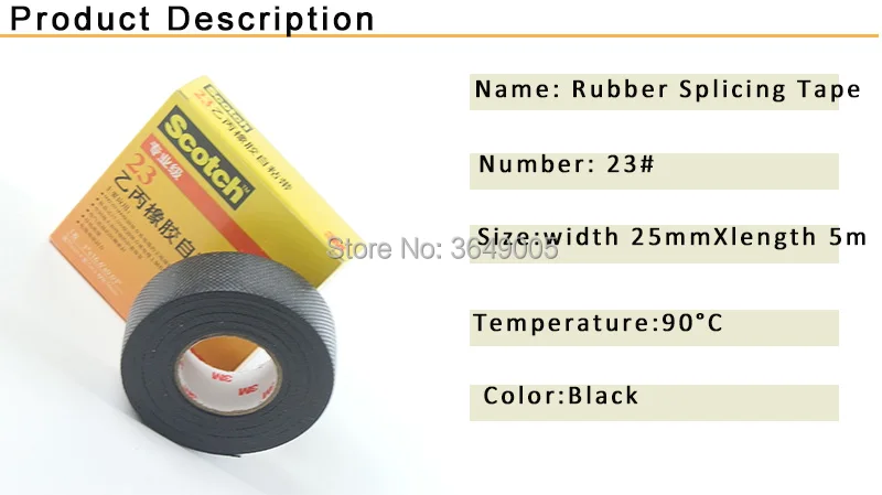 Новые продукты 3 м 23 резиновая высокое Напряжение Сращивание изоляционная лента с фокусным расстоянием 25 мм x 5 м