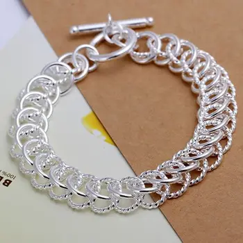 

H022 925 Delicate Silver Color Bracelets For Women Charm Fashion Jewelry Centipede Bracelet /acoaitva Auuajmba